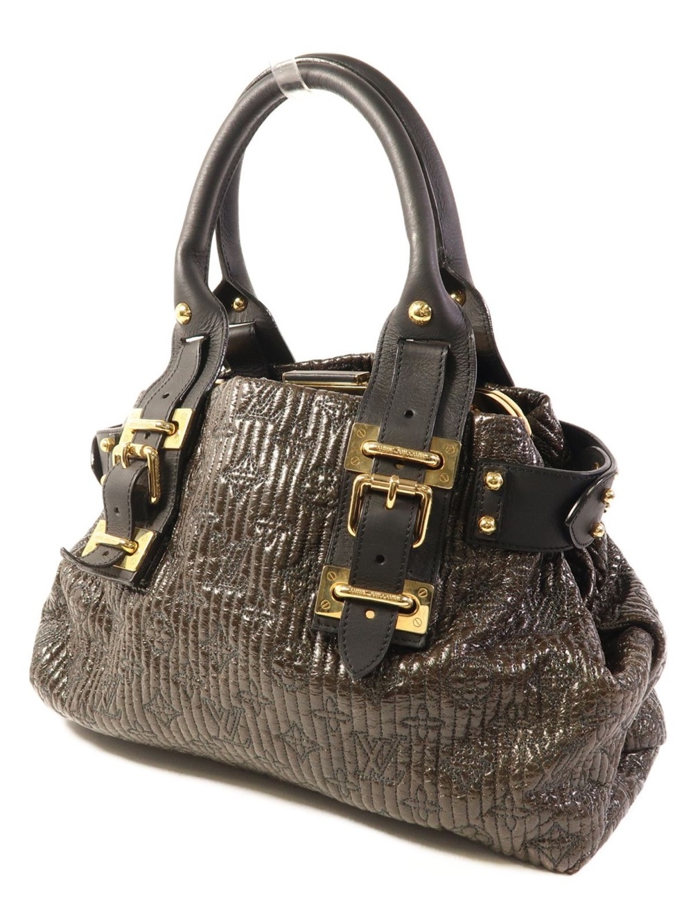 ✨🛍️ Louis Vuitton Black & Dark Brown Monogram Motard Biker Bag Limited Edition - Picture 2 of 9